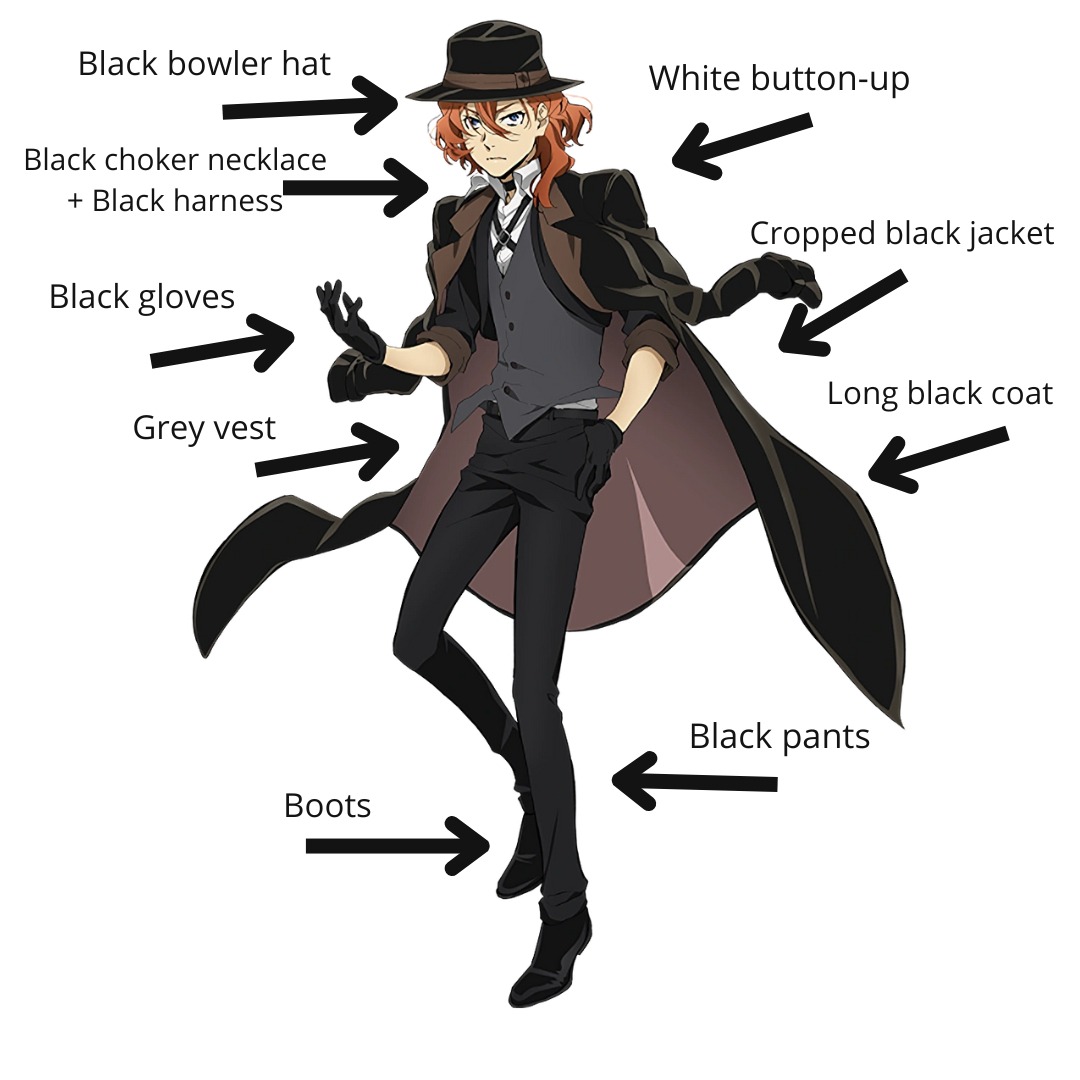 Chuuya Nakahara Cosplay Guide Bungo Stray Dogs