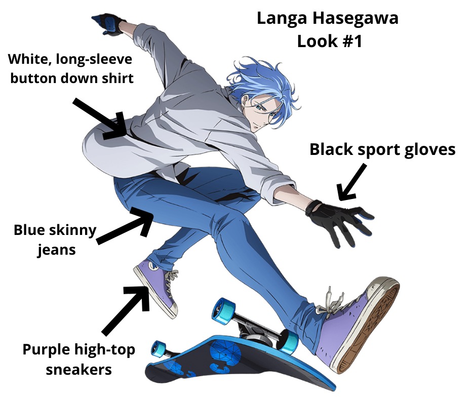 How to put together a Langa Hasegawa cosplay from Sk8 the Infinity