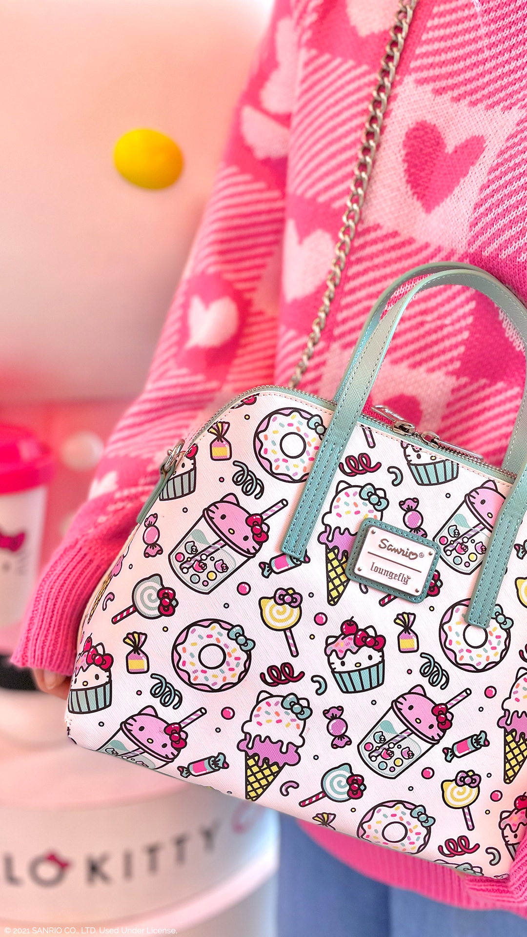 loungefly hello kitty purse pink
