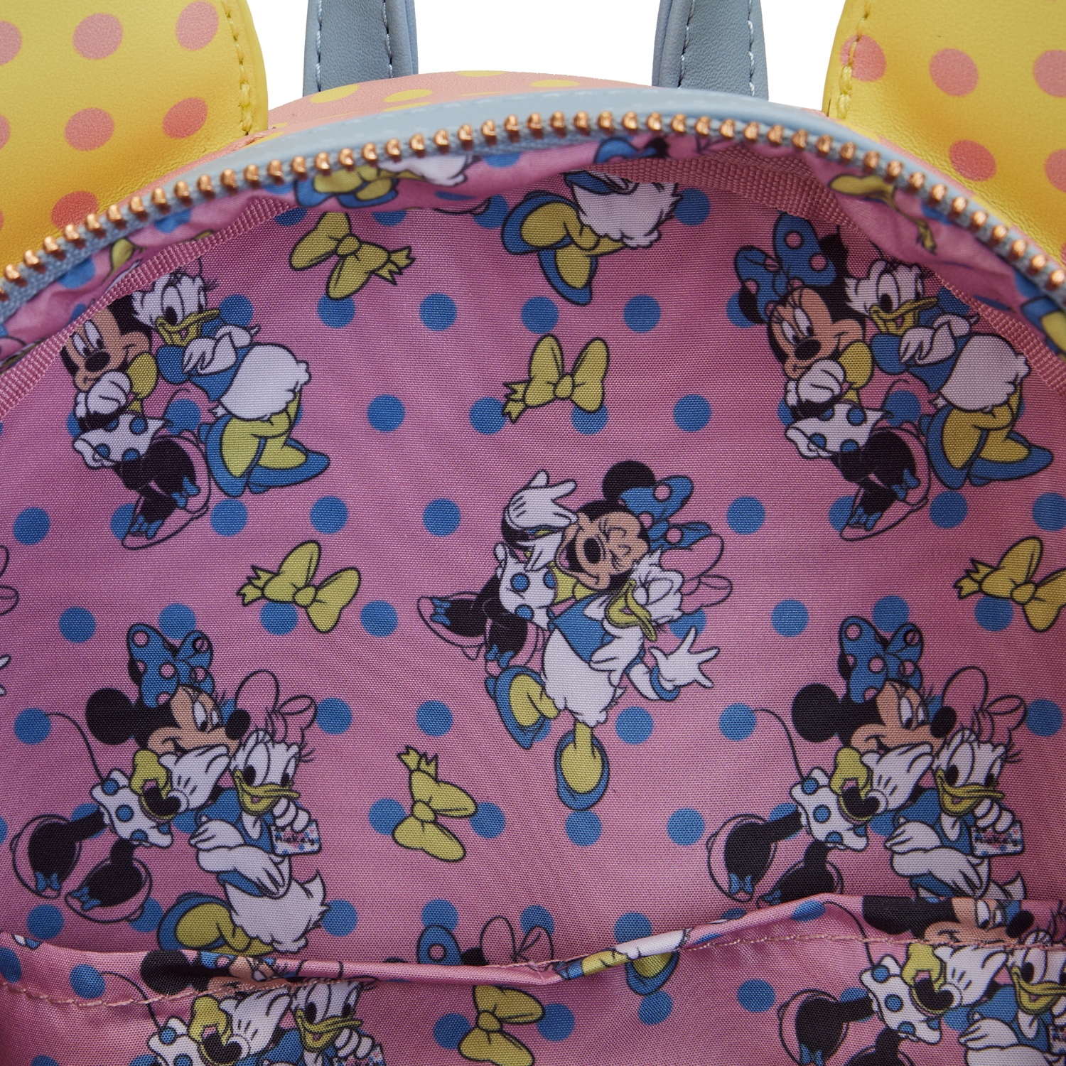 Loungefly Disney Minnie Mouse Denim Polka Dot Duffle Purse Crossbody Bag