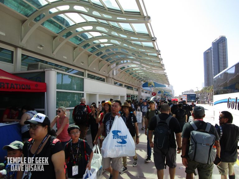 Long lines form outside of the San Diego Convention Centers