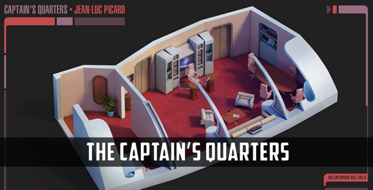 3D Reconstructions Of The Captain’s Quarters – 6 Star Trek Floor Plans