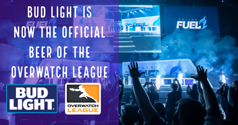Bud Light will be the official beer of the Overwatch League