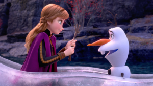 Anna and Olaf in "Frozen 2"