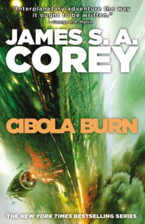 Image shows the book cover for Cibola Burn by James S.A. Corey. 