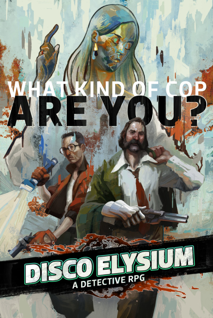 Box art of Disco Elysium - Discussed on the episode about Video Game Crunch