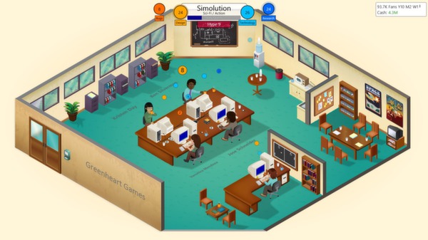 Screen capture of the game Game Dev Tycoon - illustrates Video Game Crunch