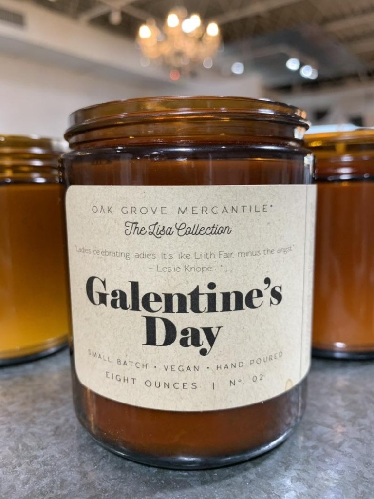 Valentine's Day and Galentine's candle