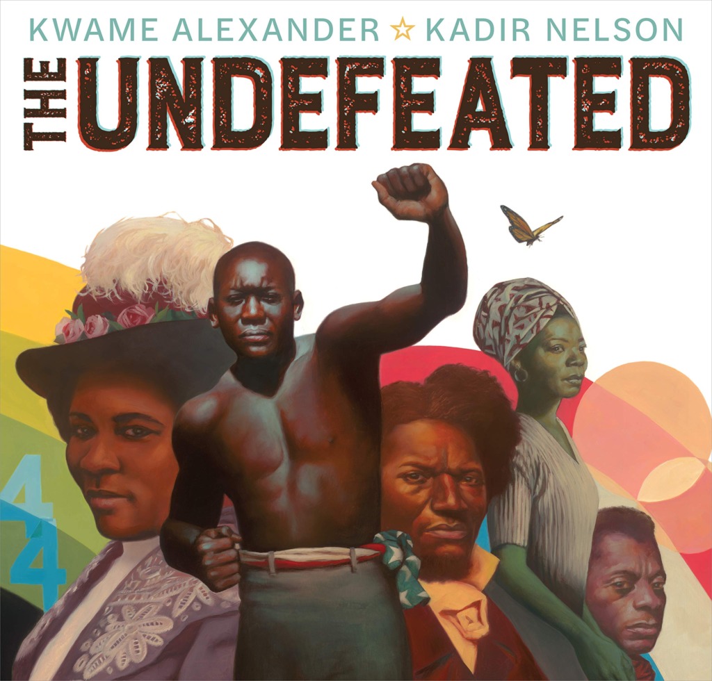 Cover of the book "The undefeated" The cover showcases promient leaders in Black history