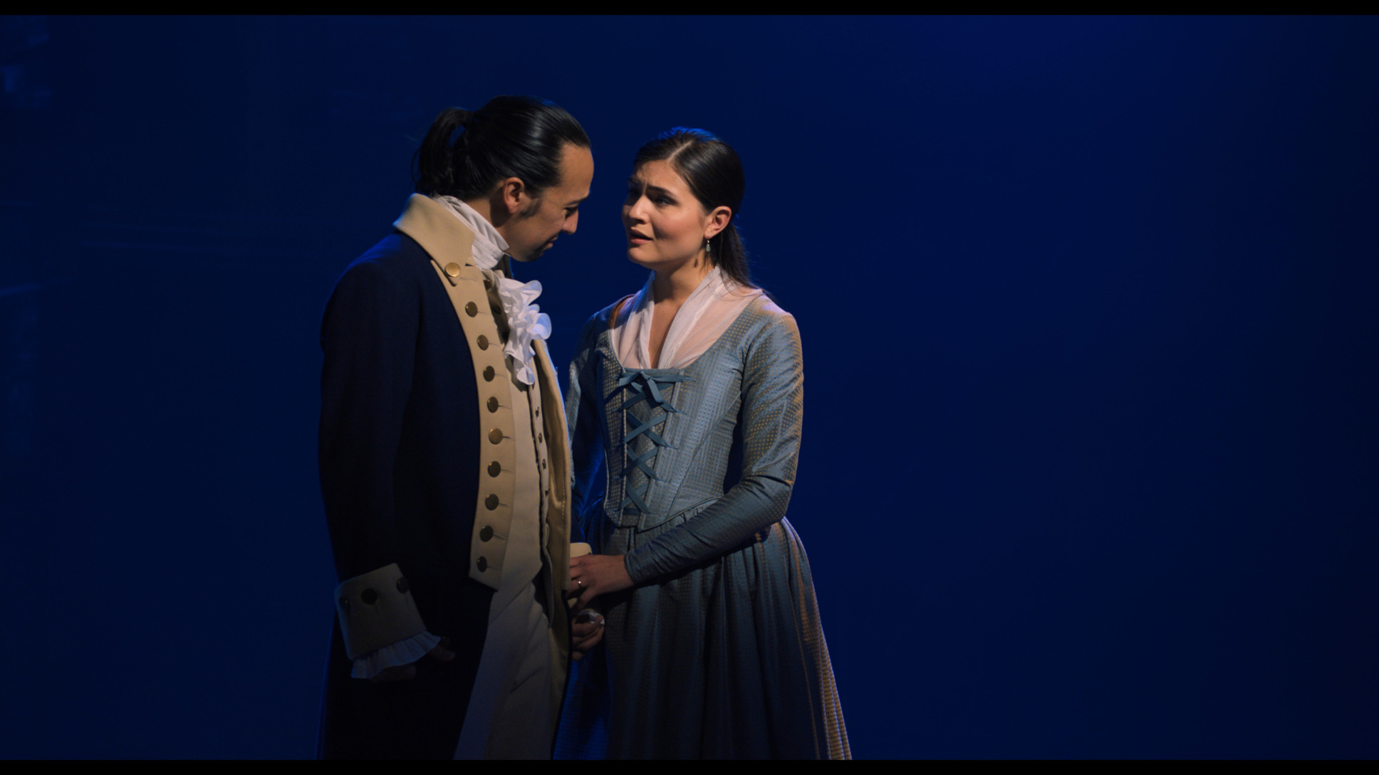 Lin Manuel Miranda and Phillipa Soo in Hamilton