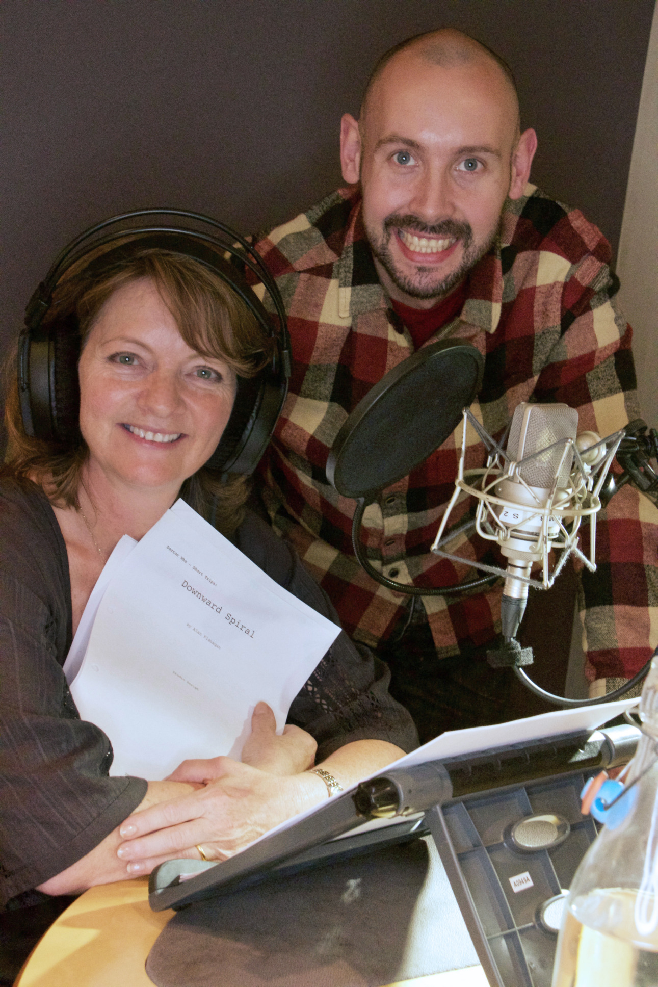 Short Trips "Downward Spiral" Narrator Sarah Sutton and writer Alan Flanagan