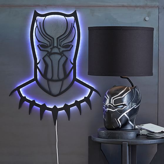 Black Panther Wall Décor – provides a backlit glow to the wall decor