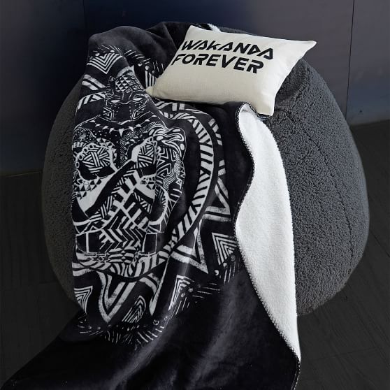 Black Panther Sherpa Throw Blanket