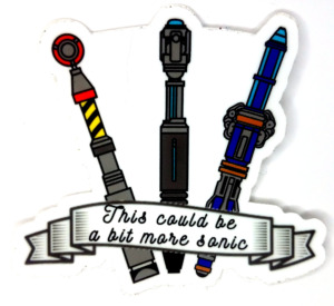 this could be a bit more sonic sticker with three sonic screwdrivers