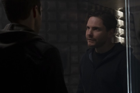 (L-R) Winter Soldier/Bucky Barnes (Sebastian Stan) and Zemo (Daniel Brühl) in Marvel Studios' THE FALCON AND THE WINTER SOLDIER 