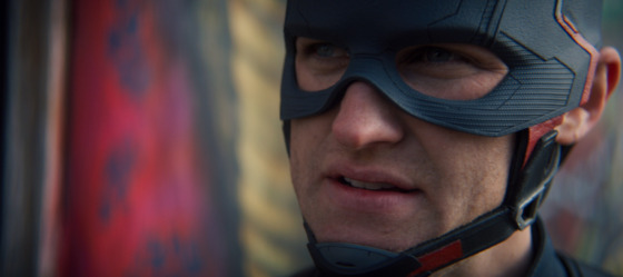 John Walker, played by Wyatt Russel, in The Falcon and the Winter Soldier episode three