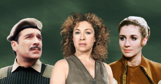 The Brigadier, River Song, and Dr Liz Shaw