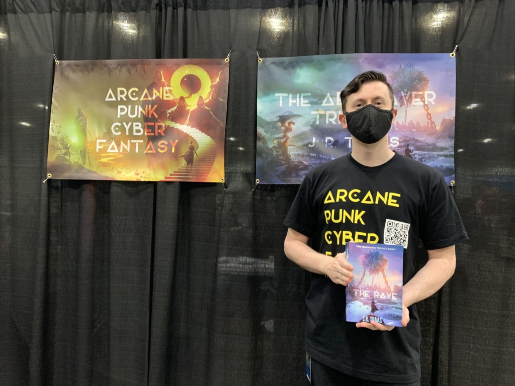 JR Traas at LA Comic Con 2021 with new book Arcane