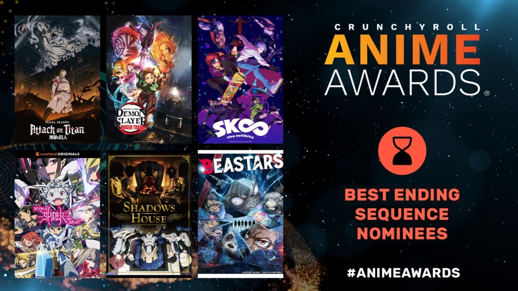 "Best Ending Sequence" nominees for the Crunchyroll Anime Awards