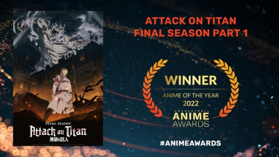 Attack on Titan wins anime of the year for the anime awards