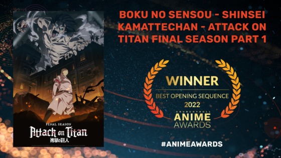 open sequence award for attack on titan