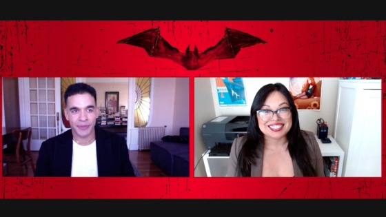 Gil Perez-Abraham during a virtual interview with Monica Duarte for "The Batman"