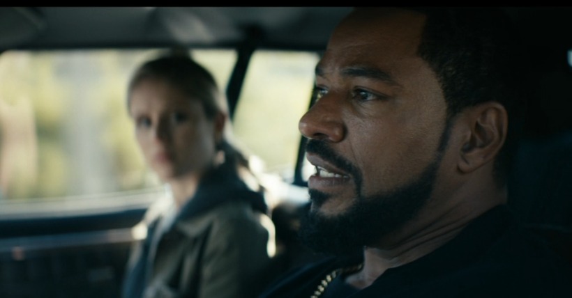 L-R Erin Moriarty as Annie January/Starlight and Laz Alonso as Marvin "MM" Milk are driving in car as MM talks and drives in The Boys Season 3 Episode 6 "Herogasm"