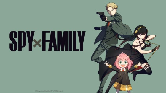 SpyxFamily banner with Loid, Anya, and Yor stading next to each other: panel at anime expo 2022