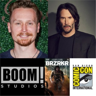 Coy Jandreau Keanu Reeves at SDCC for Boom Studios and BRZRKR