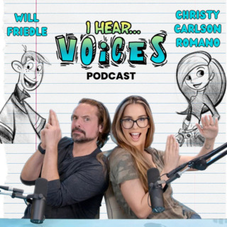 I hear voices podcast cover with christy carlson romano and will friedle