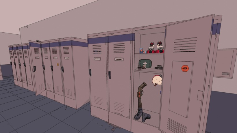 a locker room