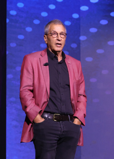 Nicholas Meyer, writer and director for "Star Trek II Wrath of Khan" stands with hands in pockets at Star Trek Day