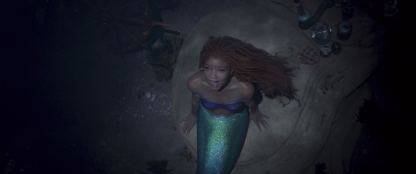 Halle Bailey as Ariel during the "Part of Your World" song in the live action adaptation of The Little Mermaid