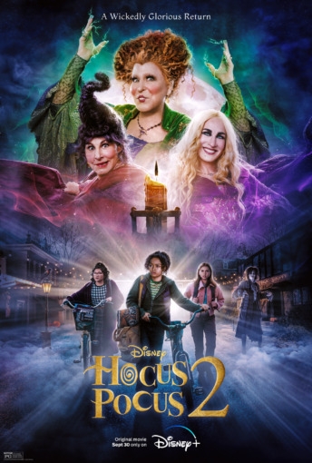 the poster for Hocus Pocus 2 as revealed at Disney Studios D23 Expo