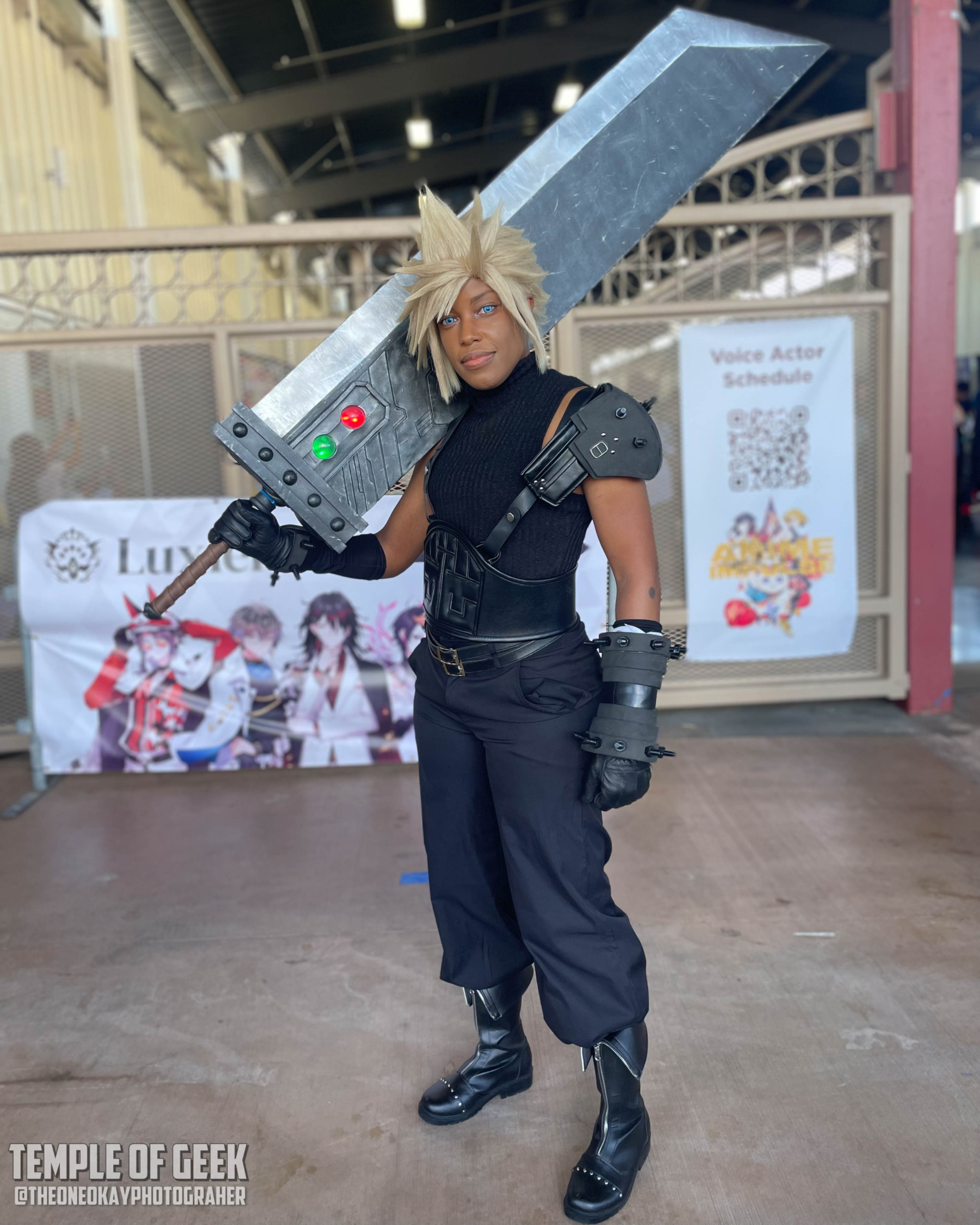 Someone cosplaying Cloud from Final Fantasy. Anime Impulse OC Cosplay