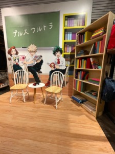 MY HERO ACADEMIA shop-in-shop experience set up from BoxLunch x Crunchyroll.