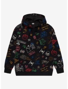 Star Wars Doodle Icons Allover Print Hoodie