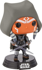 Funko Pop! Star Wars: The Mandalorian - Hooded Ahsoka with Dual Sabers Vinyl Bobblehead, Amazon Exclusive