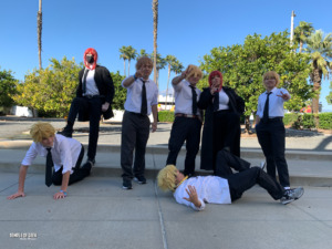 chainsaw man cosplay gathering at anime expo chibi 2022