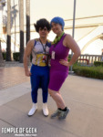 Vegeta and Bulma cosplayers. Anime Pasadena cosplay