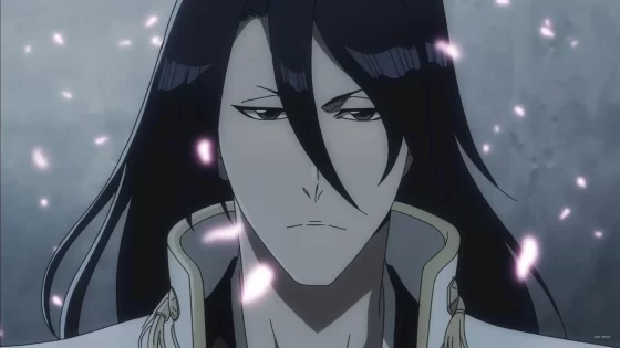 Byakuya Kuchiki as he appears in Bleach: Thousand Year-Blood War. Voiced by Dan Woren