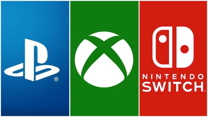 PlayStation, Xbox, and Nintendo Switch logos