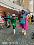 Saiyaman and Saiyagirl cosplayers at Anime Los Angeles.