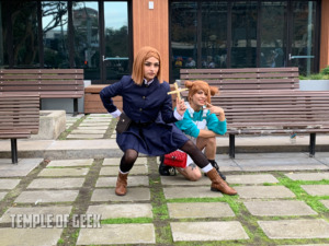 Nobara Kugisaki cosplayers at the Jujutsu Kaisen meetup on day 3 of Anime LA