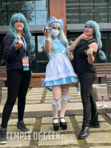 Mahito cosplayers at the Jujutsu Kaisen meetup on day 3 of Anime LA