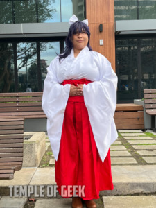 Utahime Iori cosplayer at the Jujutsu Kaisen meetup on day 3 of Anime LA