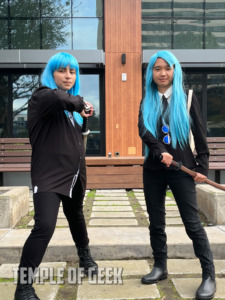 Miwa cosplayers at the Jujutsu Kaisen meetup on day 3 of Anime LA