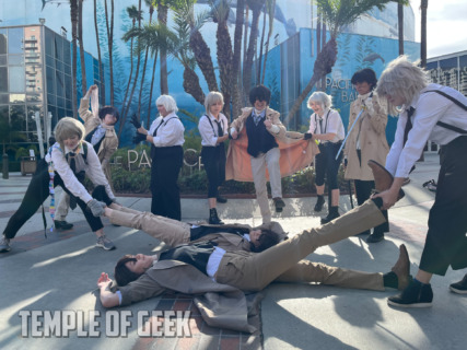 Bungo Stray Dogs group cosplay at Anime Los Angeles.