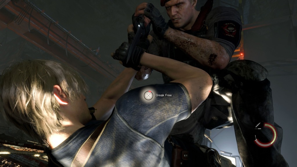 Resident Evil 4: Leon and Krauser's knife fight returns. Image by Capcom. 