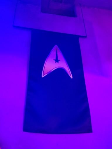 Star Trek Strange New Worlds Delta Banner Hanging at Scum and Villainy for Strange New Worlds Trivia Night